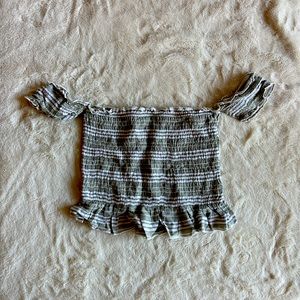 Ruffled off the shoulder Tank